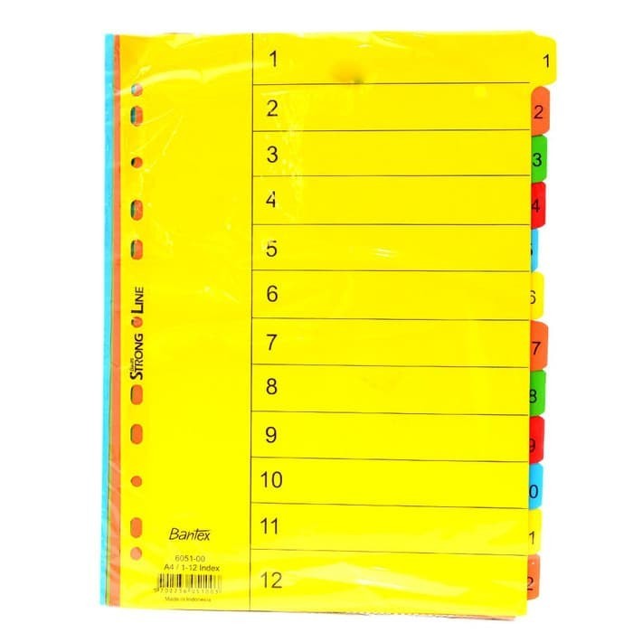 

DIVIDER A4 12 Pages (1-12) BANTEX #6051 00 - SET