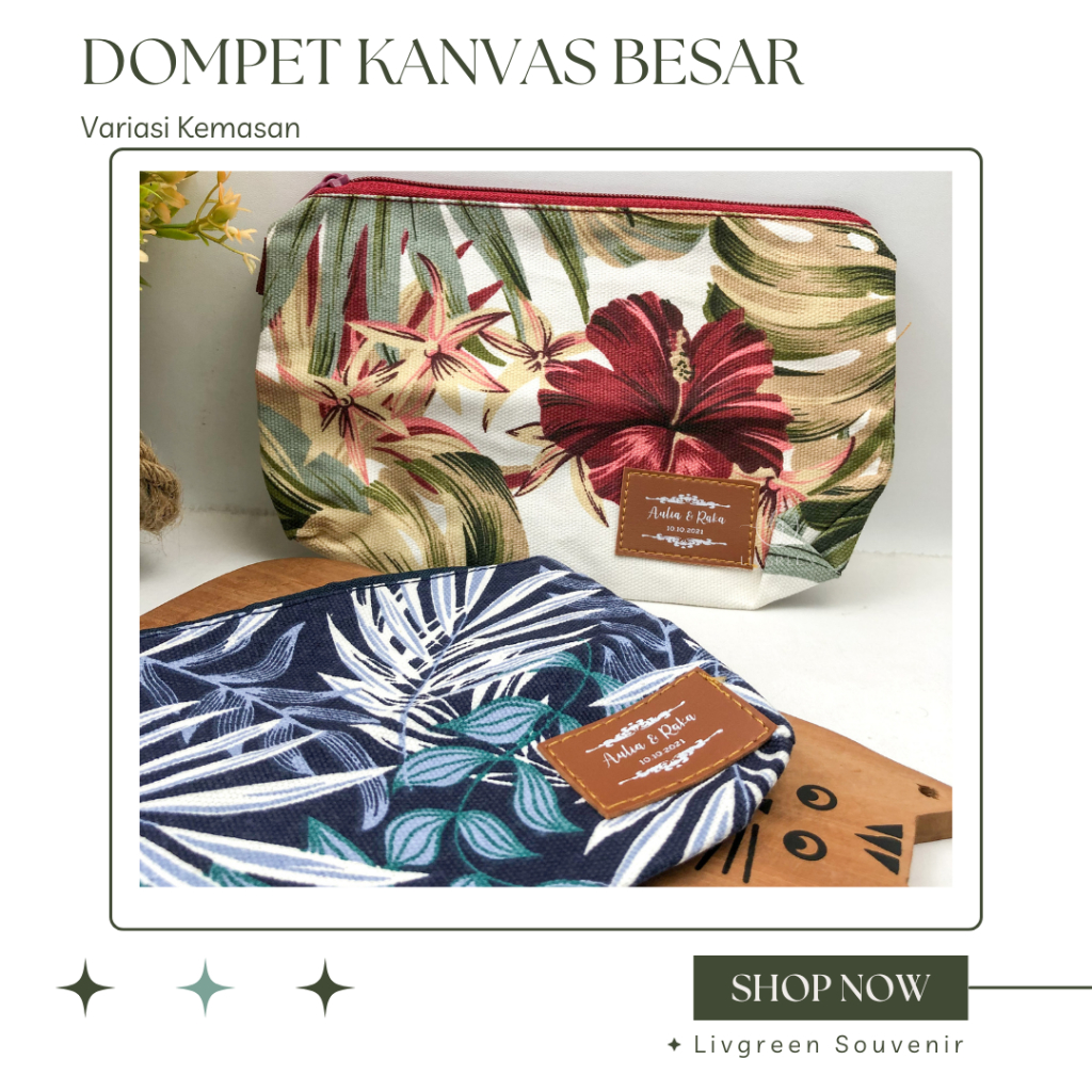 Souvenir Pouch Kanvas Besar Custom