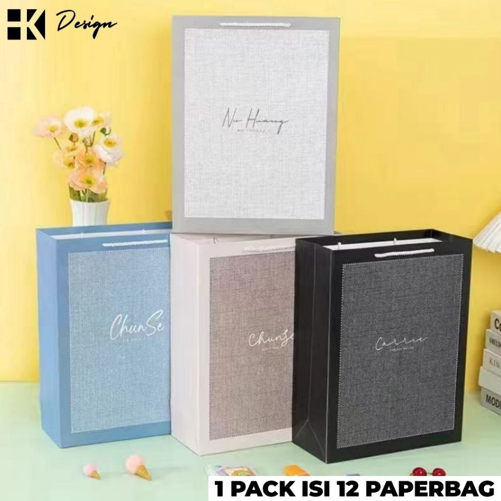 

[5204 12 PCS] PAPERBAG MOTIF UKURAN 40.5*31.5*15.5 TAS KADO ULANG TAHUN GOODIE BAG MOTIF