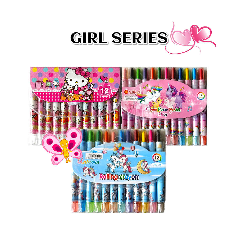 

Crayon Putar Pendek 12 Warna - Rolling Crayon Pendek