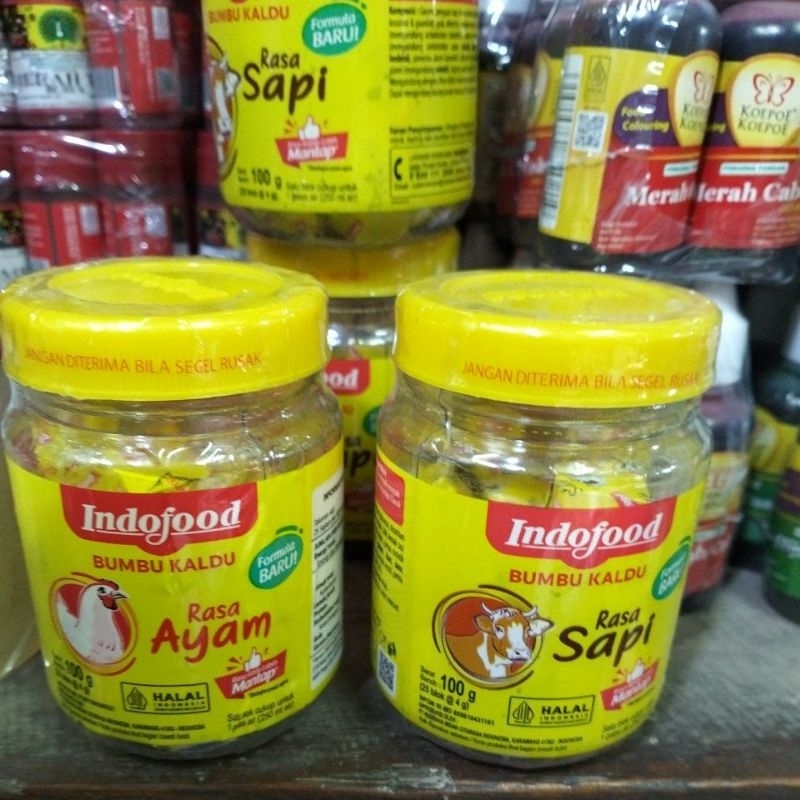 

bumbu kaldu indofood rasa ayam dan sapi isi 25blok