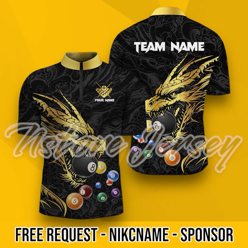 Jersey Billiard Dragon Nineball Ballpoll Free custom Nickname & .Logo Team
