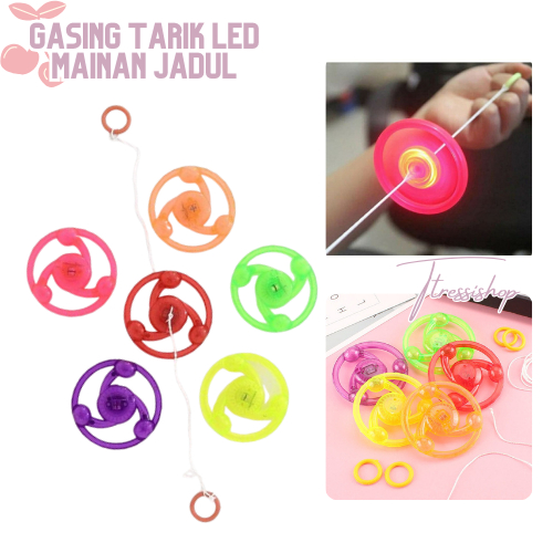 Mainan Anak Gasing Tarik Gasing Plastik Mainan Tradisional Jadul