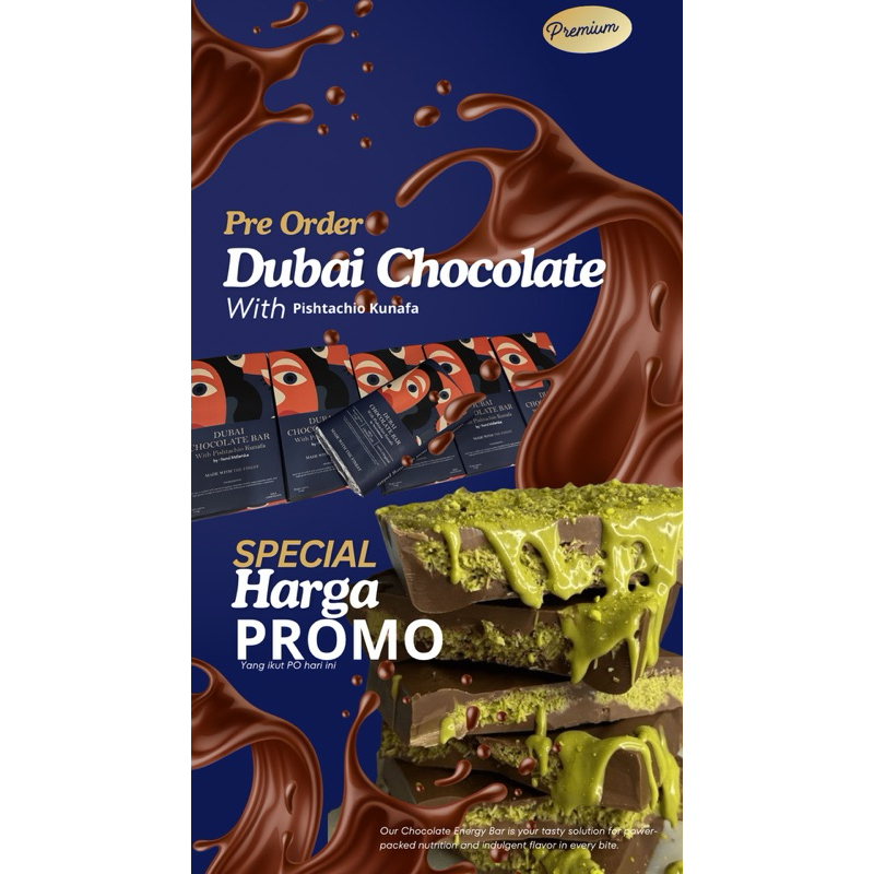 

COKLAT DUBAI PISTACHIO KUNAFE PREMIUM - 250mg - Coklat Dubai premim - Cokelat