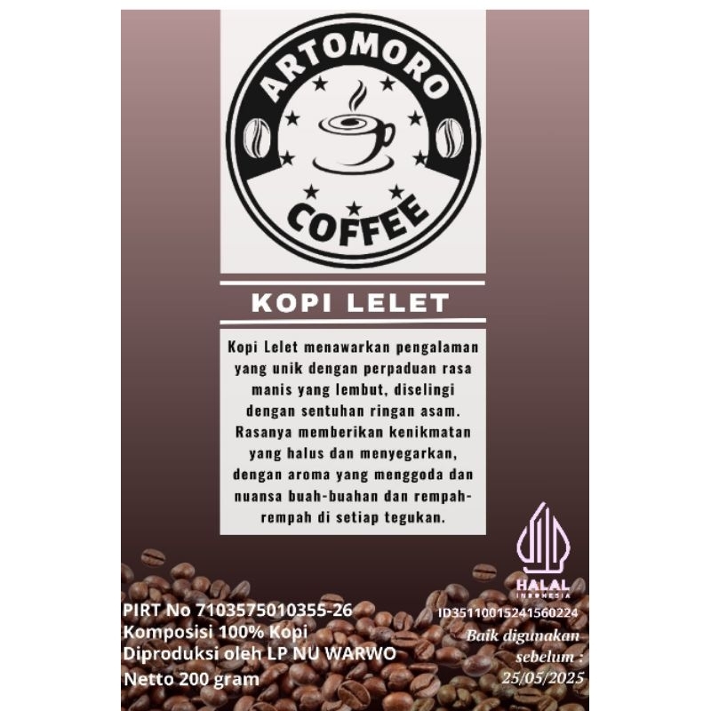 

kopi bubuk lelet premium rasa super mantaap "ARTOMORO