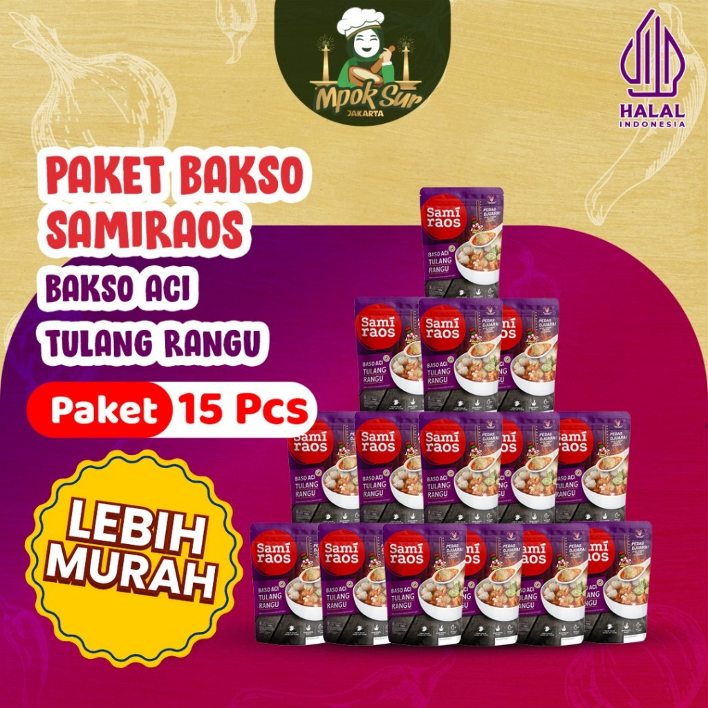 

Paket Bundling Reseller Sami Raos Baso Geprek Tulang Rangu Samiraos Isi 15pcs