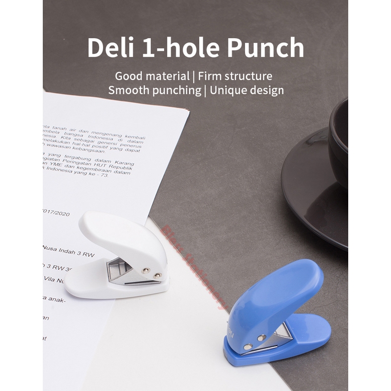 

Deli pembolong kertas satu lubang pembolong hang tag one hole punch perforator 1 lubang