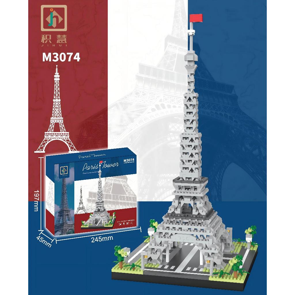 Besar Mainan Balok Anak Bricks mini Menara Eiffel Taj Mahal Miniatur Blok Bangunan Brick City Blok B