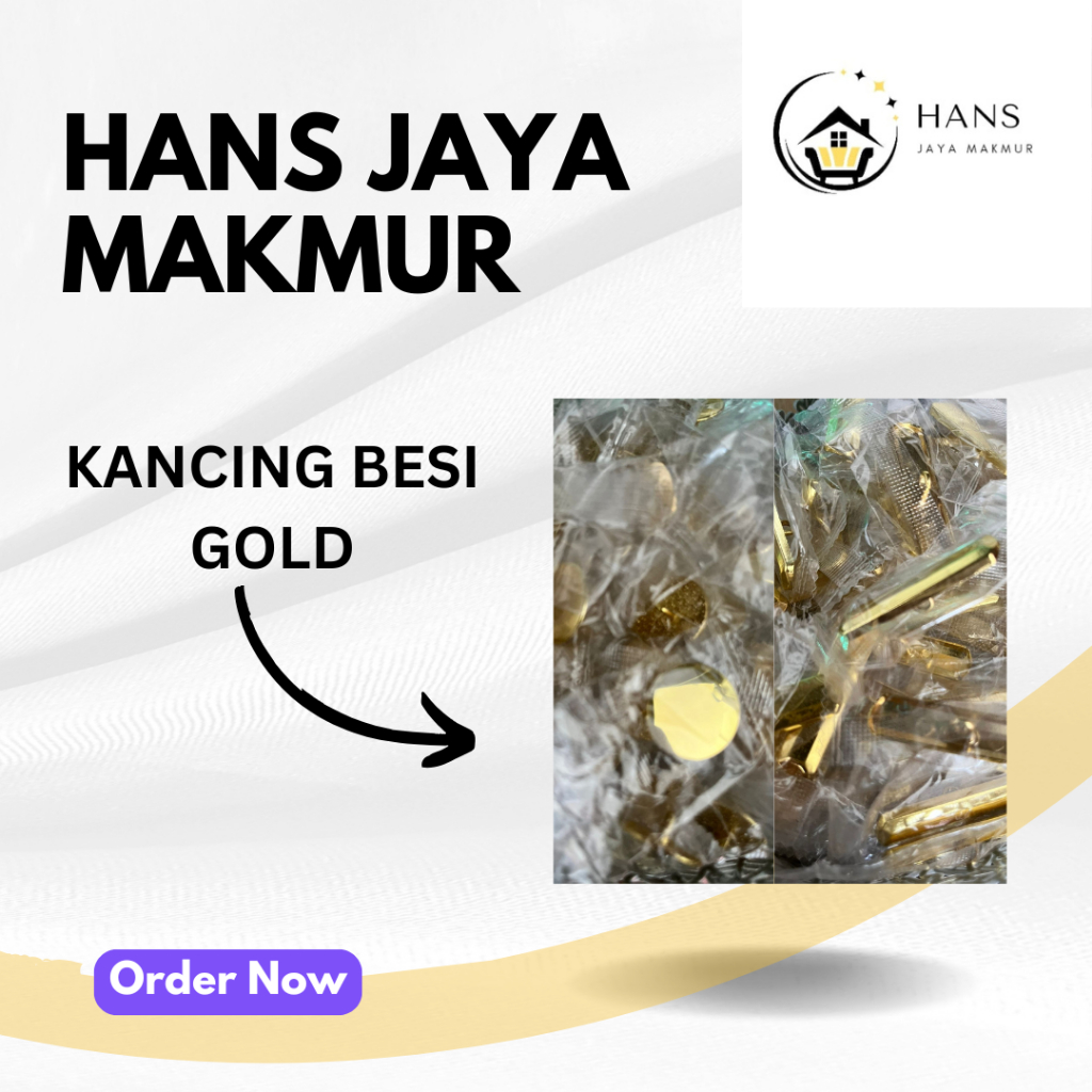 KANCING BESI GOLD BULAT DAN PANJANG