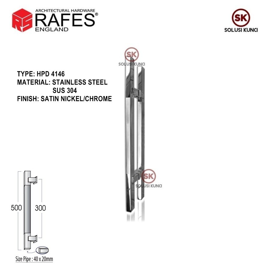 Handle Pintu / Tarikan Pintu Depan RAFES SUS 304