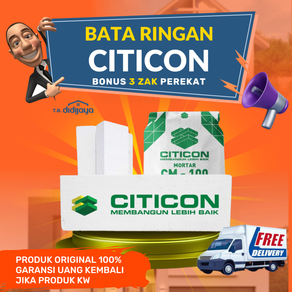 Hebel Bata Ringan Citicon Isi 11.52 Kubik Untuk Wilayah Wonogiri Jawa Tengah ~ Hebel Perkubik