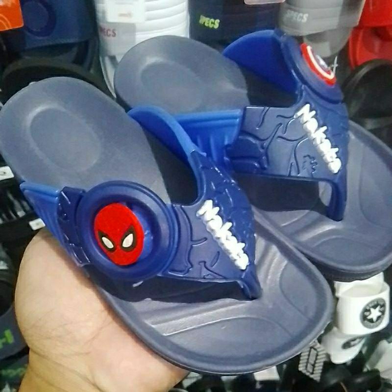 NAKATA Samdal Sendal Jepit Anak Laki-laki Karakter Spiderman Bolak balik Kekinian