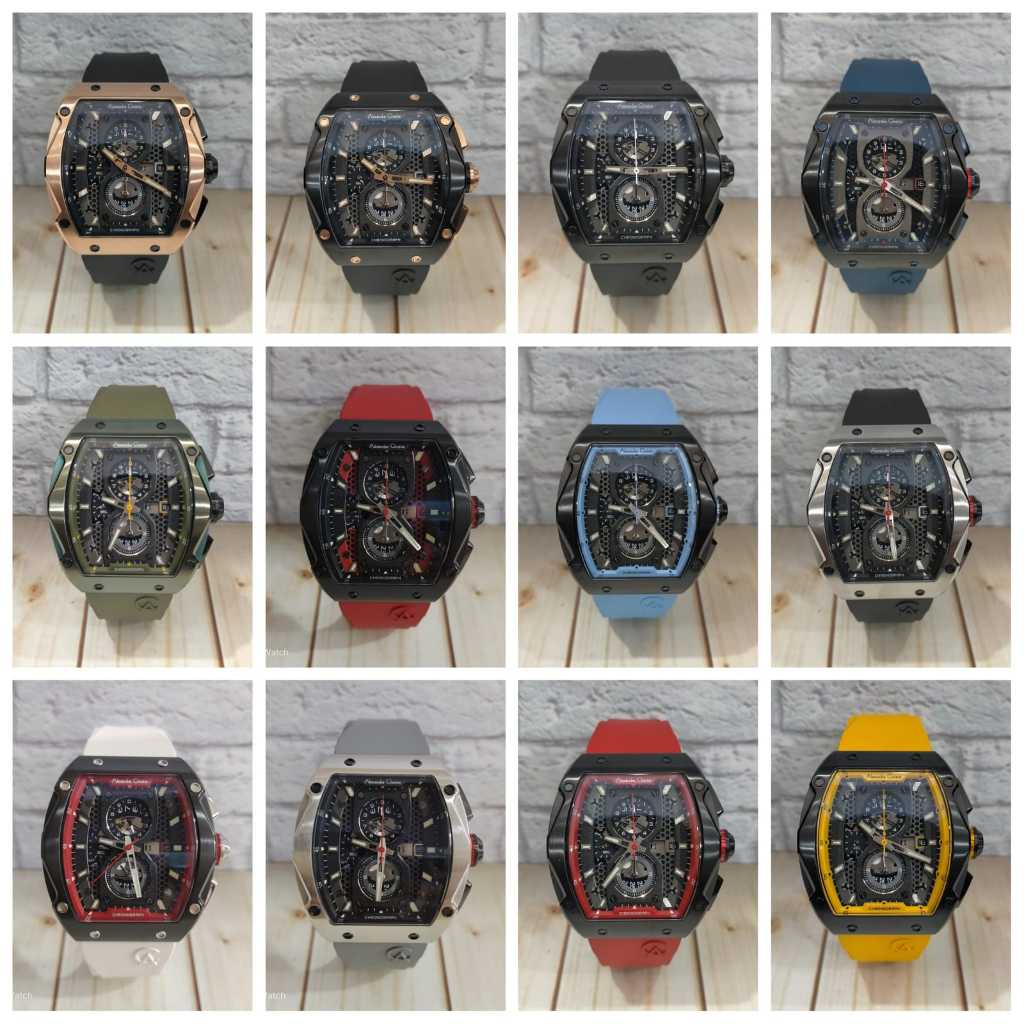 Jam Pria Alexandre Christie AC6608 AC 6608 Rubber Strap Original Garansi Resmi Alexander Christie
