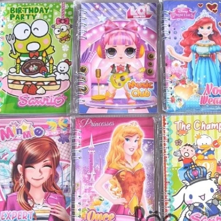 

buku memo spiral tanggung karakter lucu / buku notebook / buku catatan