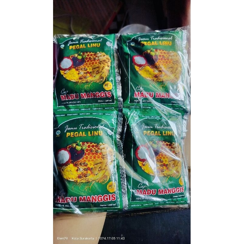 

Jamu Traditional Pegas Linu Madu Manggis 12pcs/pack