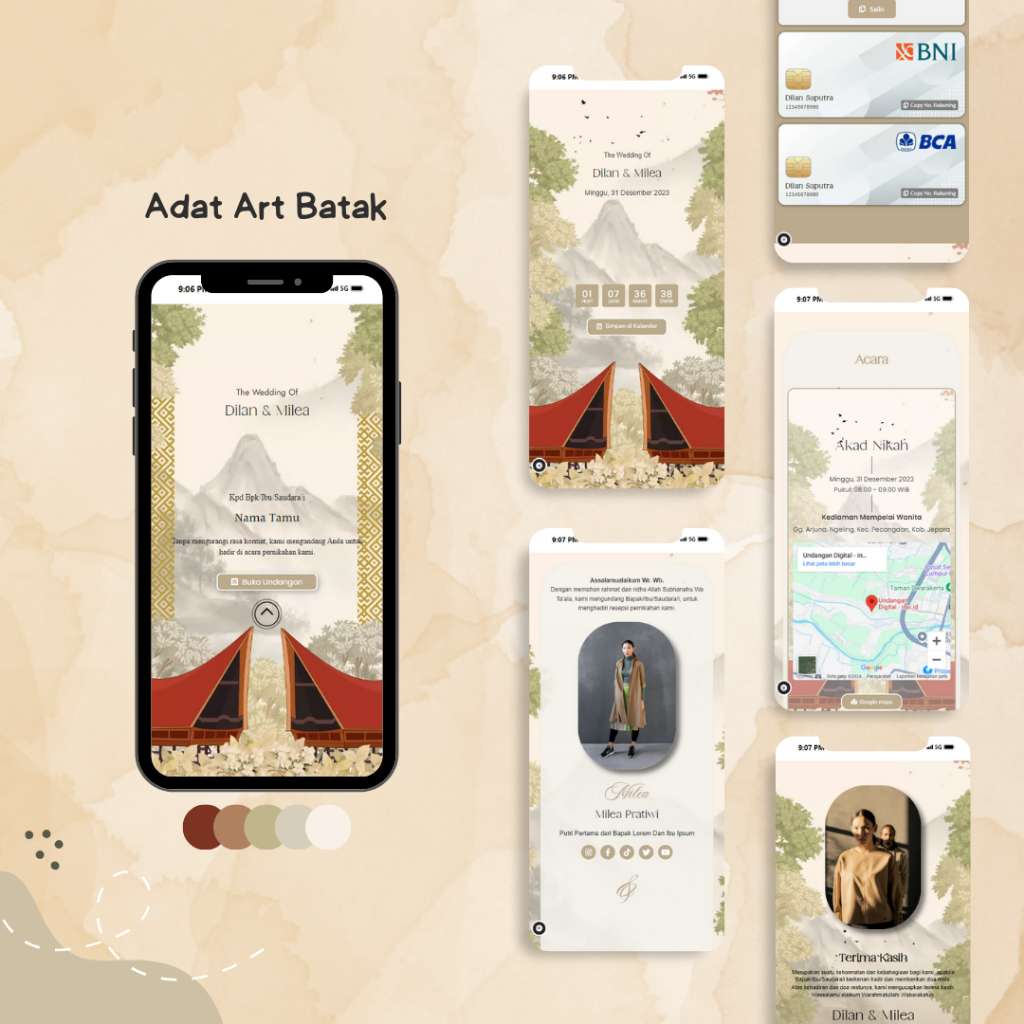 Undangan Digital Website Pernikahan Premium | Adat Art Batak