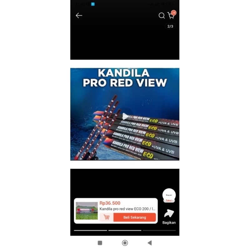 Lampu LED kandila pro red view ECO/lampu led aquarium kandila pro red view ECO