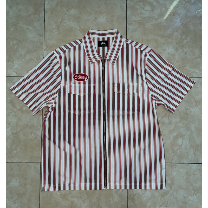 Shirt stussy garage striped zip up in multi