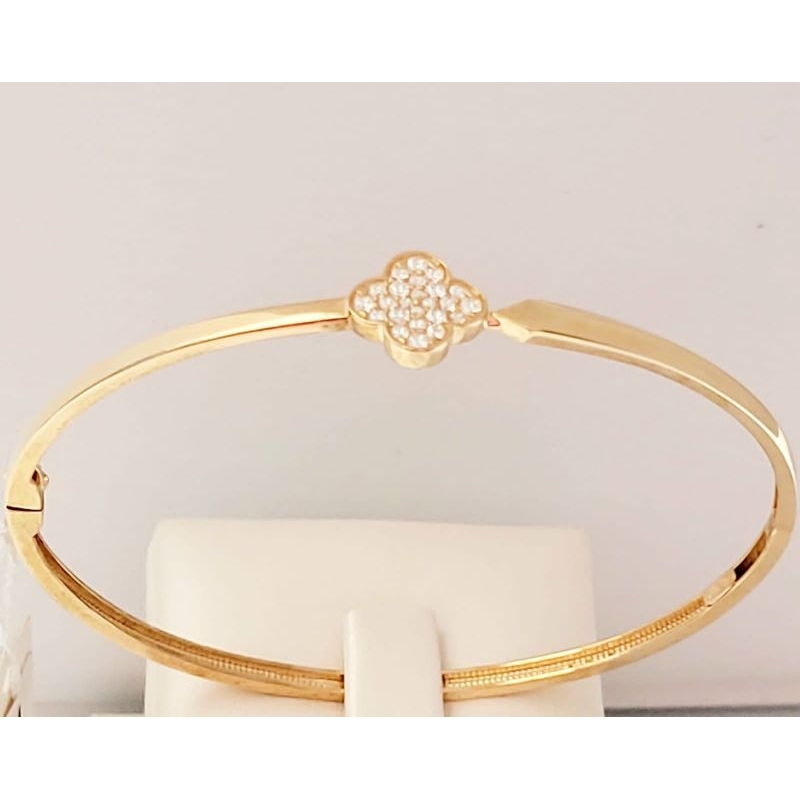 Gelang Bangle Emas Asli clover 8k