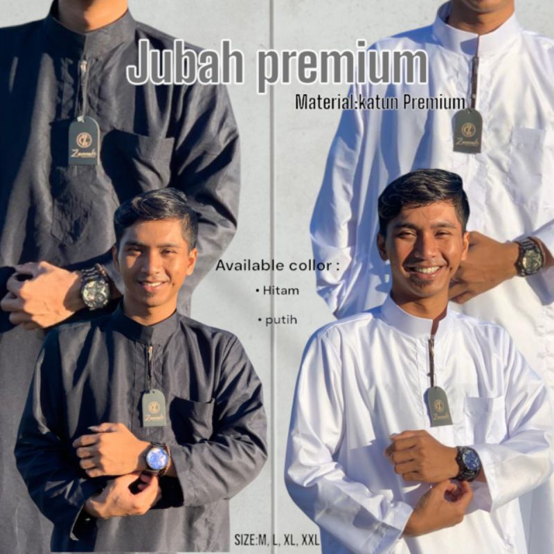 Jubah pria dewasa Jubah resleting Gamis pria lengan panjang Jubah pria premium Gamis MASCO