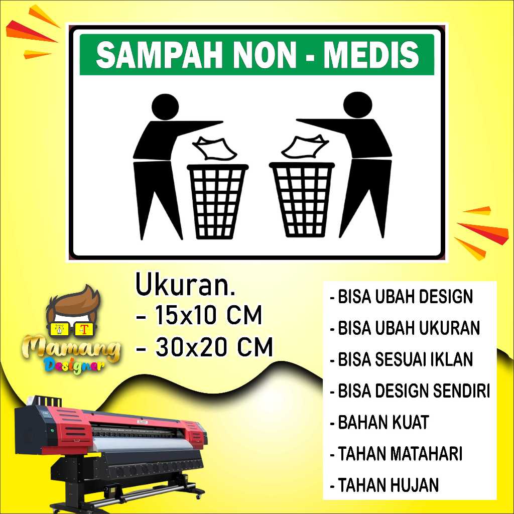 

Cetak Sticker Design Keren Bahan Cerah Hijau