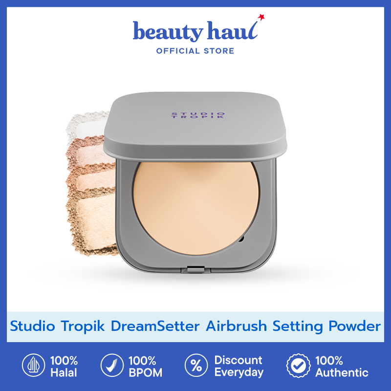 STUDIO TROPIK DreamSetter Airbrush Setting Powder - Setting Powder Wajah, Bedak Tabur untuk Base Mak