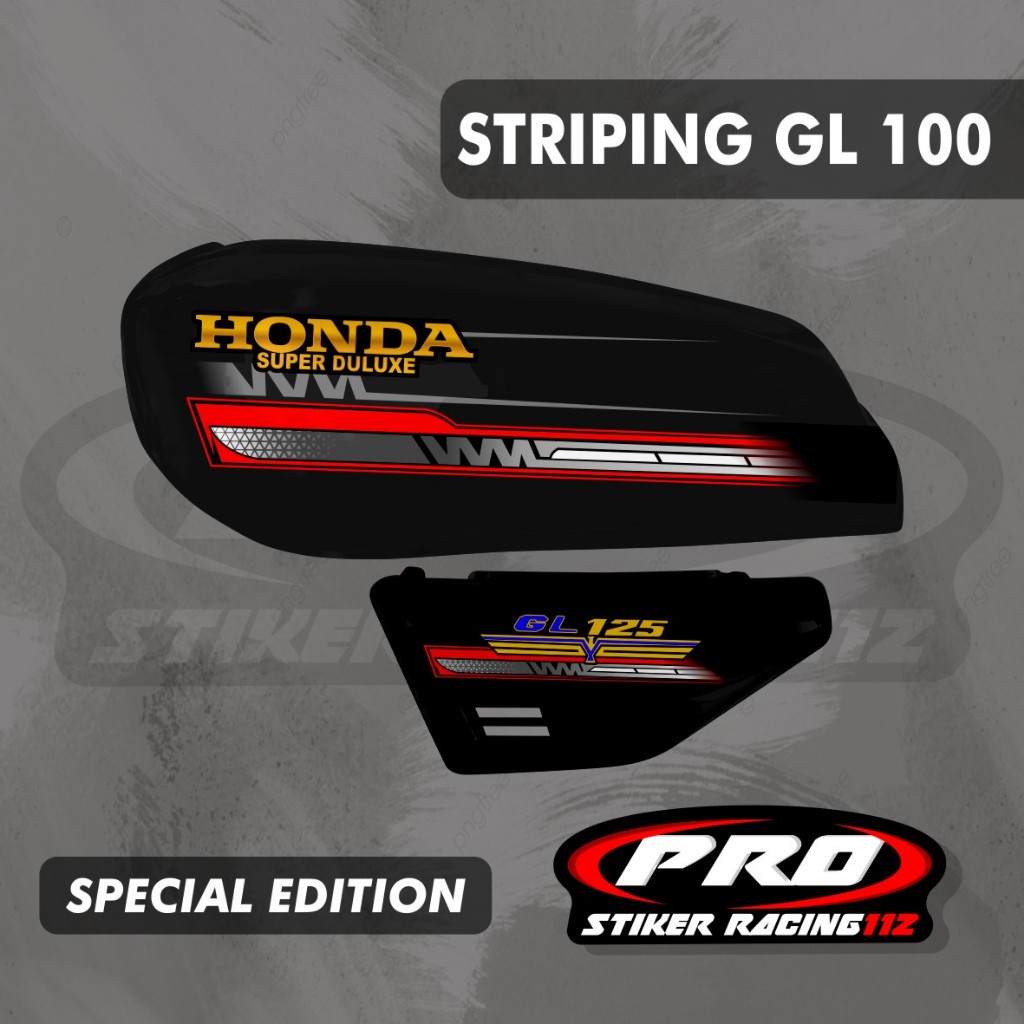 STRIPING STIKER LIS VARIASI HONDA GL 100 GL STRIPING VARIASI HONDA GL 100