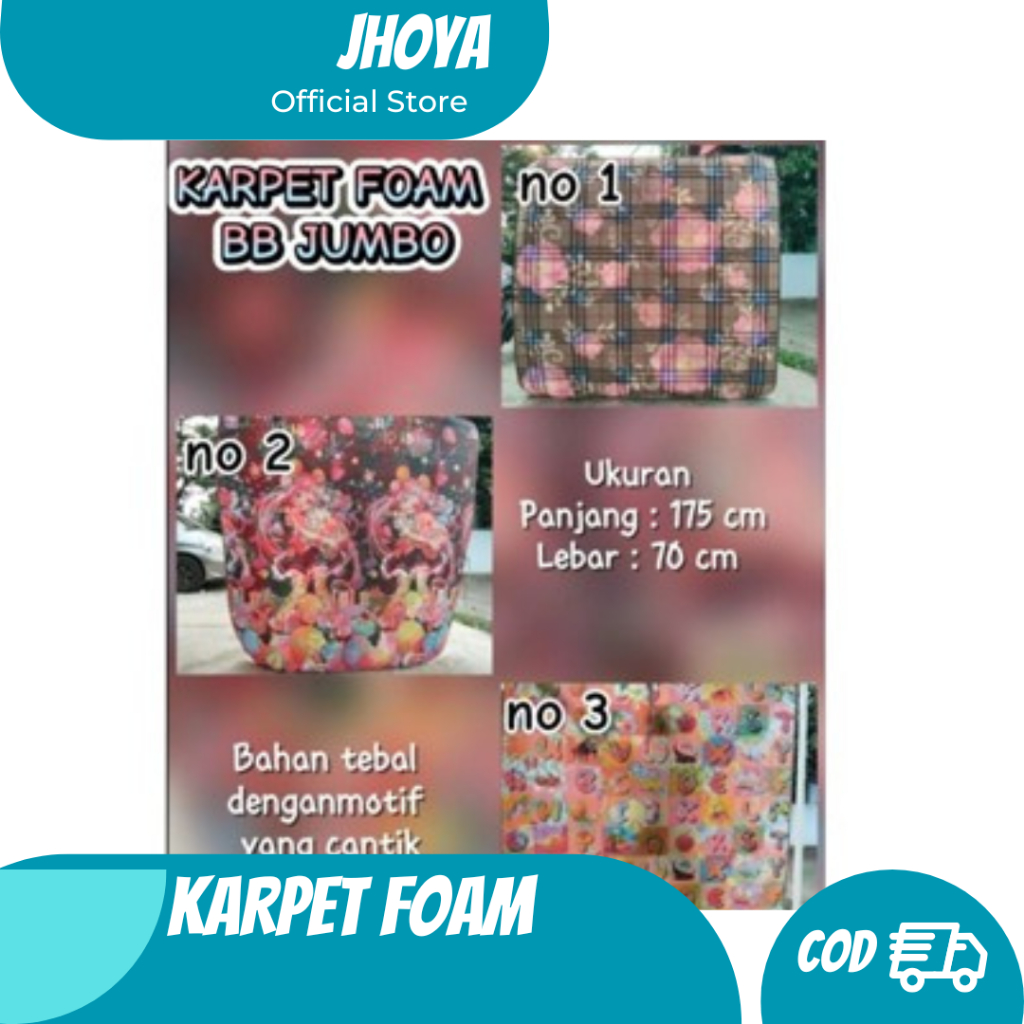 Karpet jaguar hulu banda / Karpet foam BB jumbo