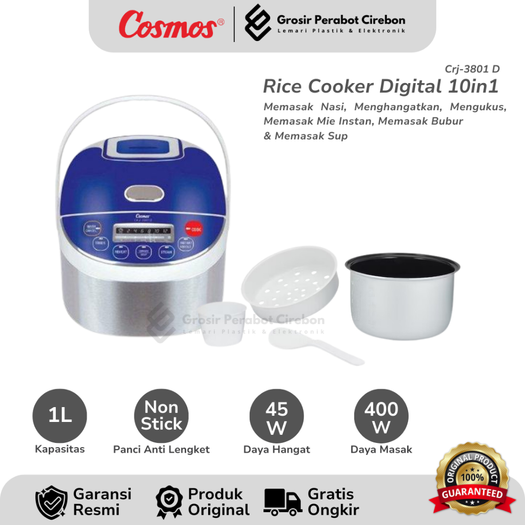 COSMOS RICE COOKER CRJ-3801D / CRJ 3801 D RICE COOKER COSMOS DIGITAL