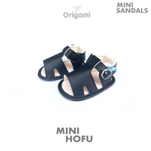 Origami Sandal Mini Bayi Anak Laki - Laki / Fashion Anak Laki - Laki Hofu Hitam & Hofu Coklat  - REA