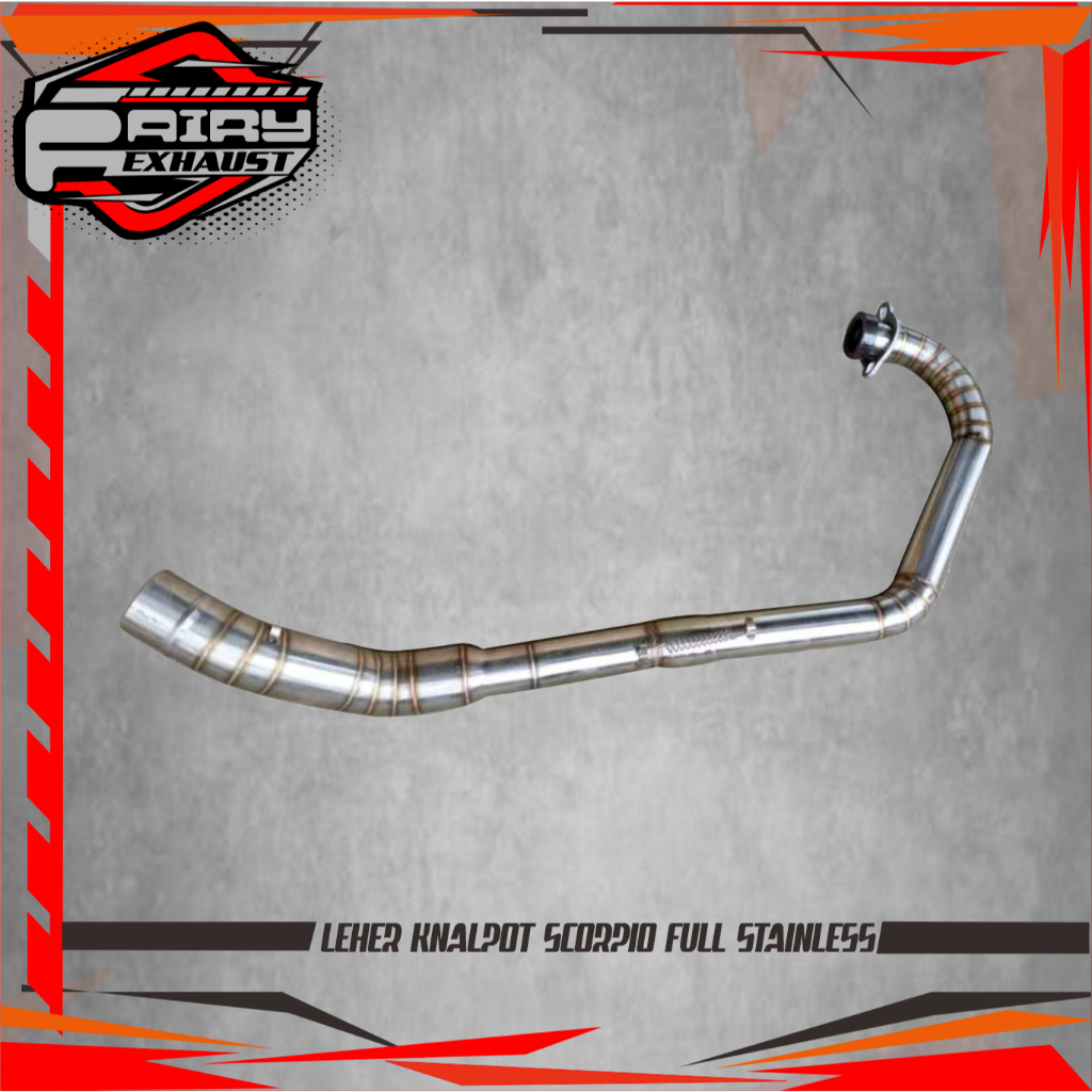 LEHER KNALPOT RACING SCORPIO Full Stainless Las cacing