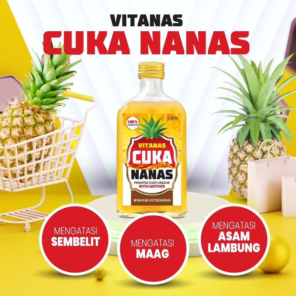 

VITANAS Cuka Nanas 250 ml Cukananas pineapple cider vinegar with the mother