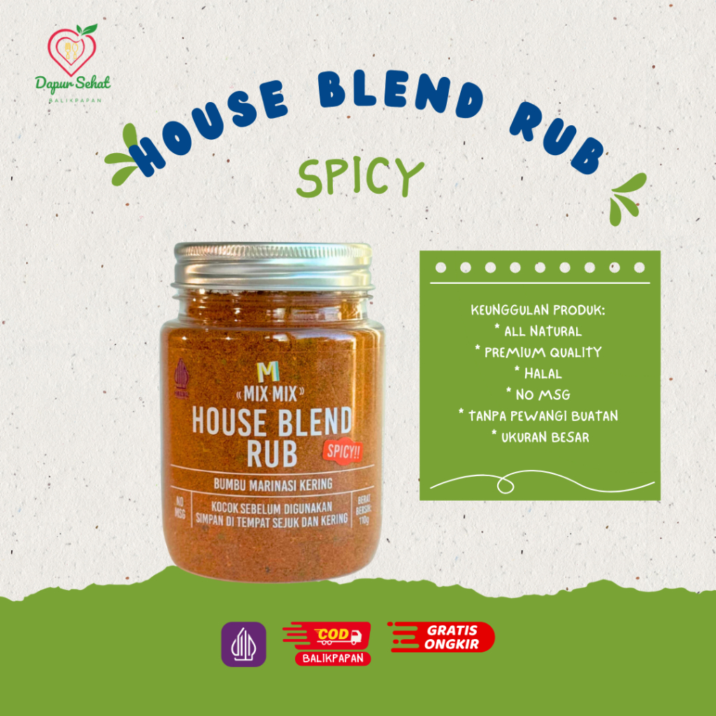 

Mixmix Dry Rub BBQ Grill – Mixmix Dry Rubs Original / Mixmix Dry Rubs Spicy / Bumbu Marinasi Serbaguna Rendah Kalori Cajun Seasoning 110g / COD Balikpapan MixMix Dry Rubs