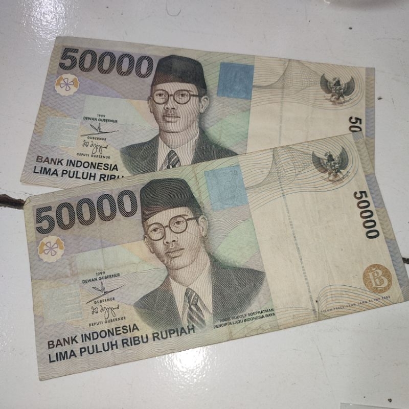 UIV6   50.000 rupiah WR.SOEPRATMAN 1999 BEKAS