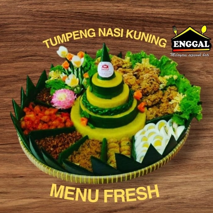 

Tumpeng nasi kuning & putih dengan variasi ukuran