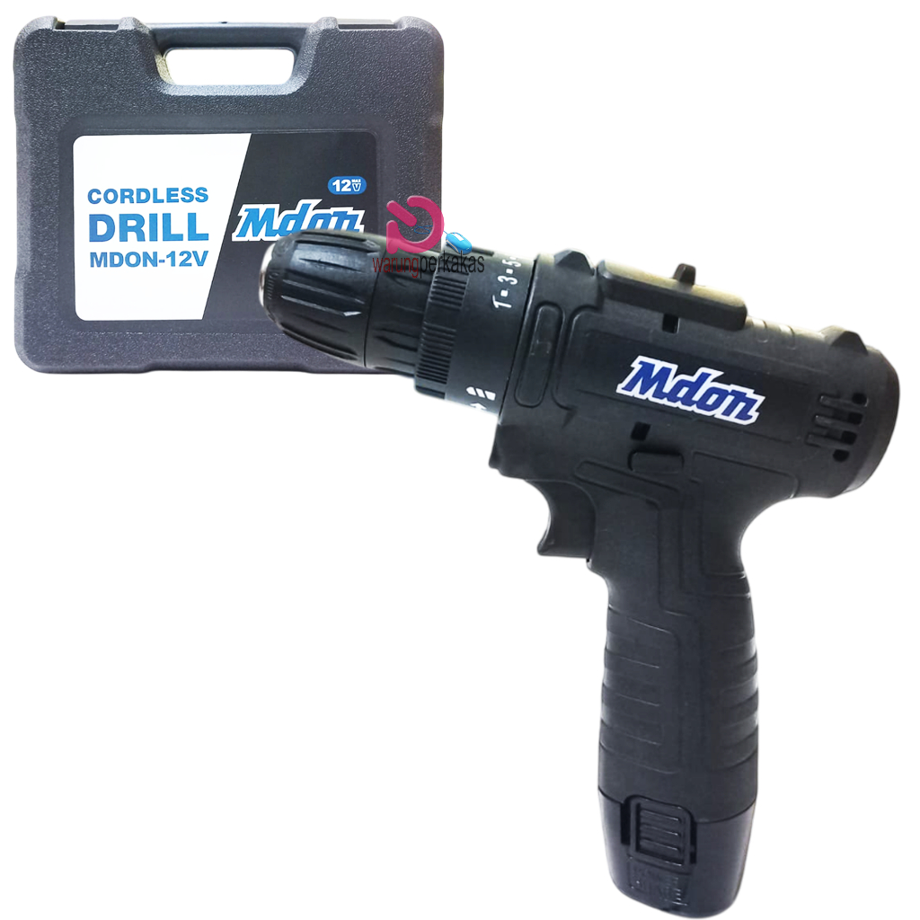 MDON Mesin Bor Cordless Set 12V - Bor Cordless Set Mdon Cordless 12v