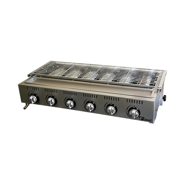 FOMAC 6 Burner Gas BBQ Grill ROS-GS6 / Mesin Pemanggang Gas 6 Tungku