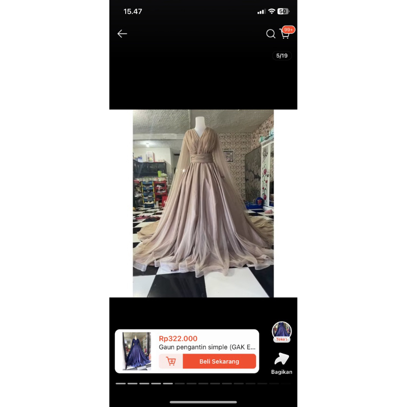(TERJUAL)Gaun prewed/maternity preloved hijab/non hijab (free manset)