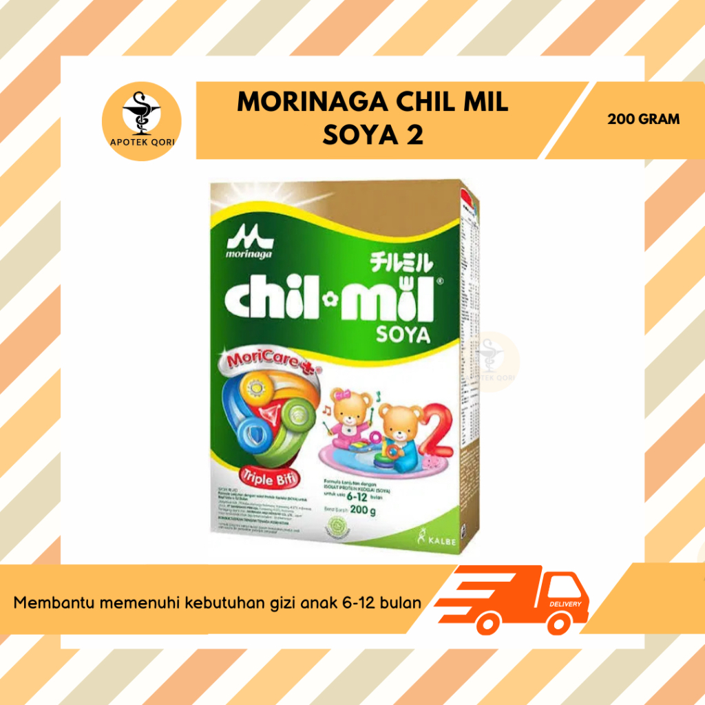 

MORINAGA CHIL-MIL SOYA 2 6-12 BULAN 200 G/ALERGI SUSU SAPI