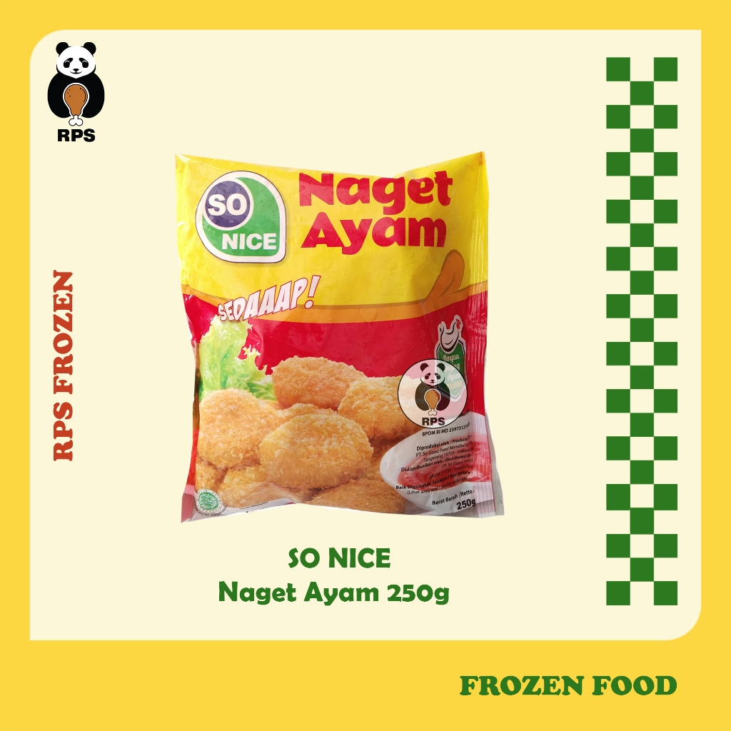 Naget Ayam So Nice 250gr, Naget Ayam Frozen, Naget So Nice