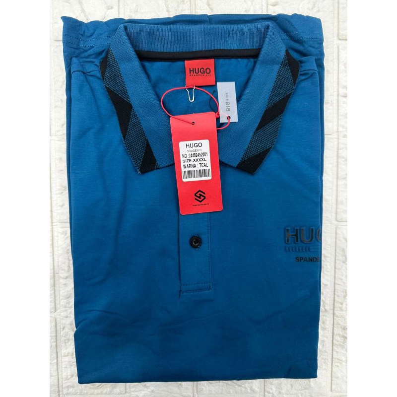 kaos kerah hg selection jumbo 2xl 3xl 4xl bahan tebal / kaos kerah hugo selection jumbo bahan tebal 