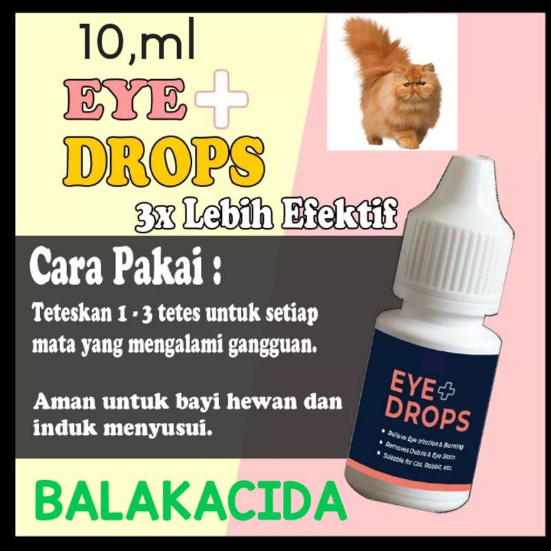 Eye Drops Obat Tetes Mata Kucing 10 ml - Obat Mata Kucing Belekan - Obat Iritasi Mata Hewan - Obat B