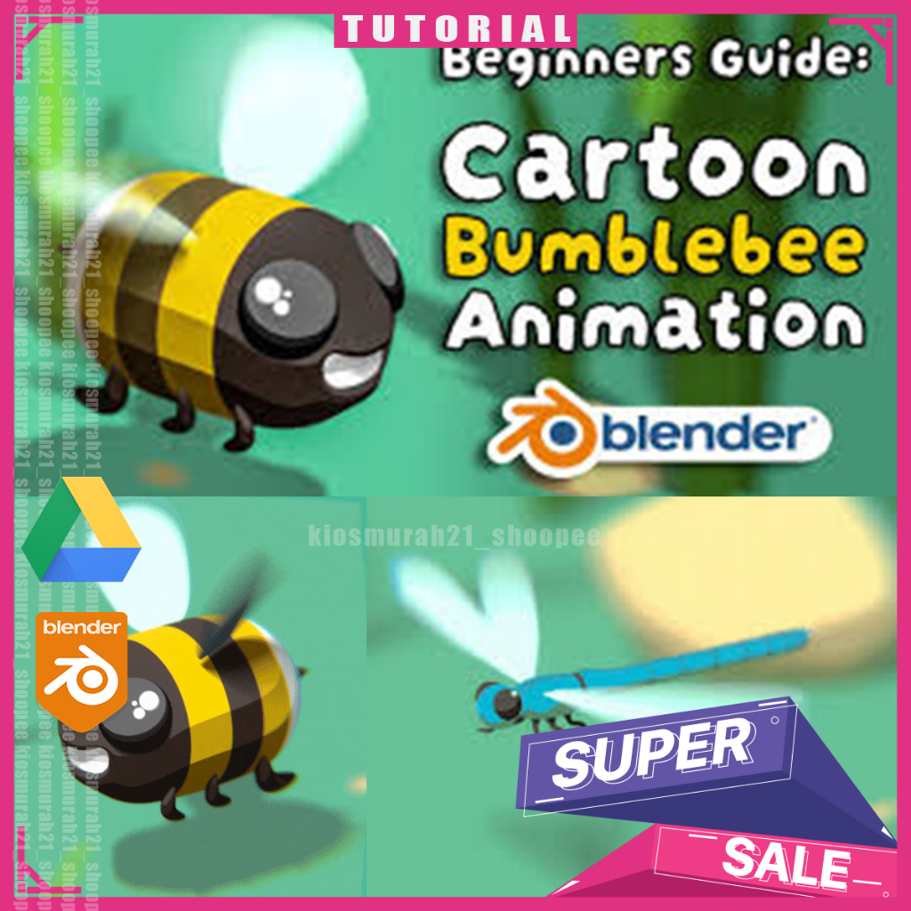 Blender 3D - Skillshare - Blender 3D for Beginners Create a Cartoon Bumblebee Animation 3D Blender T