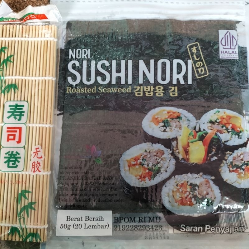 

Paket Nori 20 lembar + Bambu 1 penggulung sushi Nori Korea sushi Nori Sakao Kimbab Bento Seaweed dry termurah