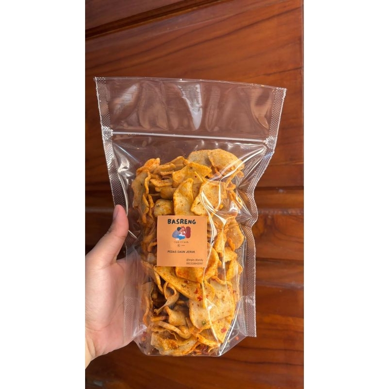 

Basreng Pedas Daun Jeruk 200 gram