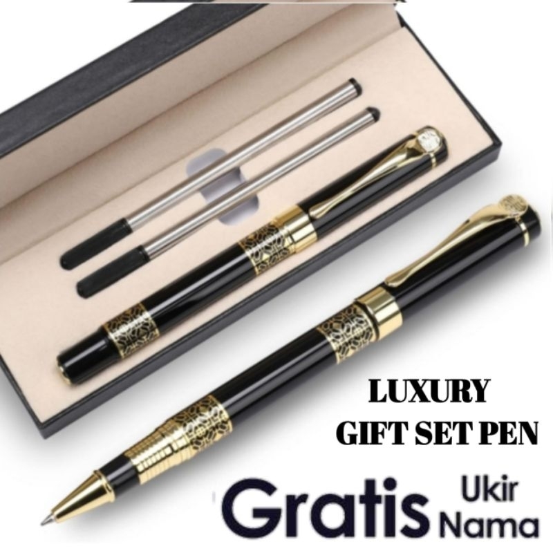 

Giftset Box Business Luxury Set Pen 2 Refill Gratis Grafir Nama, Logo Atau Kata2 Cocok Untuk Hampers Atau Souvenir