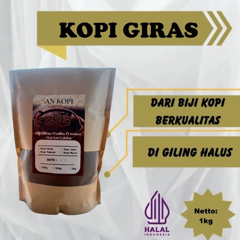 

kopi bubuk GIRAS murah enak kemasan 1kg