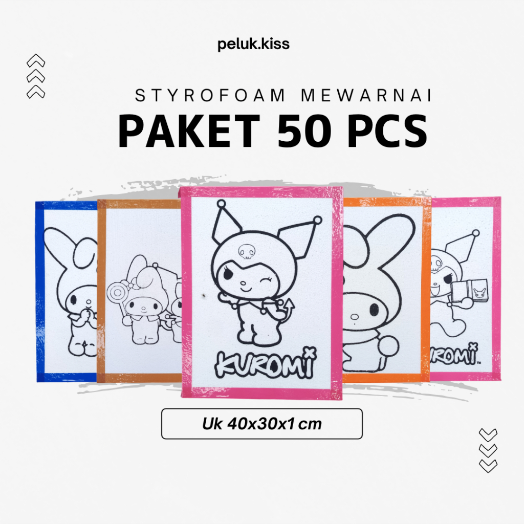 

Paket Usaha 50 Pcs Styrofoam Lukis Uk 30x40x1 List Lakban / Steropom Mewarnai / Melukis Gabus