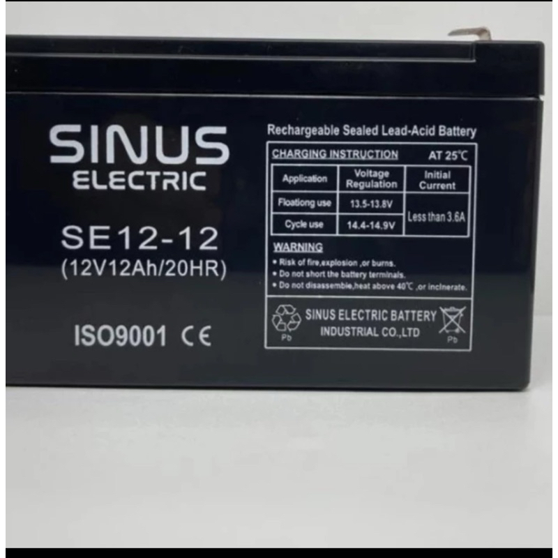 Aki Kering UPS Sepeda Listrik Sinus 12V 12Ah VRLA Battery Mr Jackie