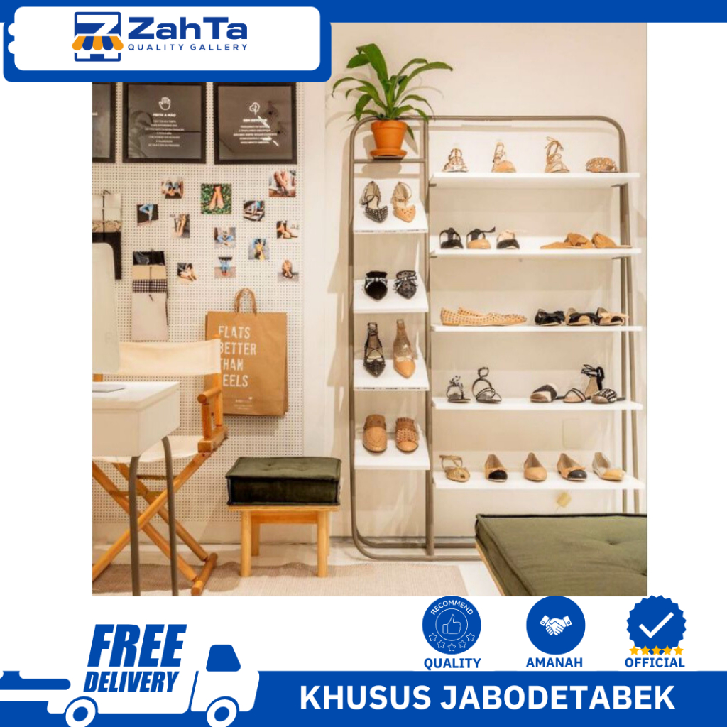 ZAHTA - RAK DISPLAY TOKO SEPATU